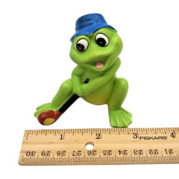 Vintage Norcrest Green Golfing Frog Ceramic‎ Figurine Golf Fan Cute Retro Gift - Picture 5 of 6